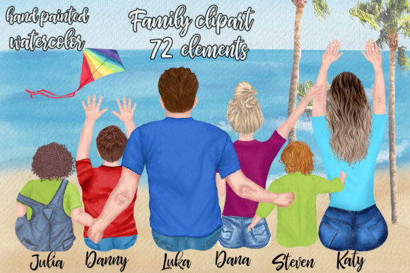 Bringing Warmth to Your Designs: Family Clipart Parents with Kids
