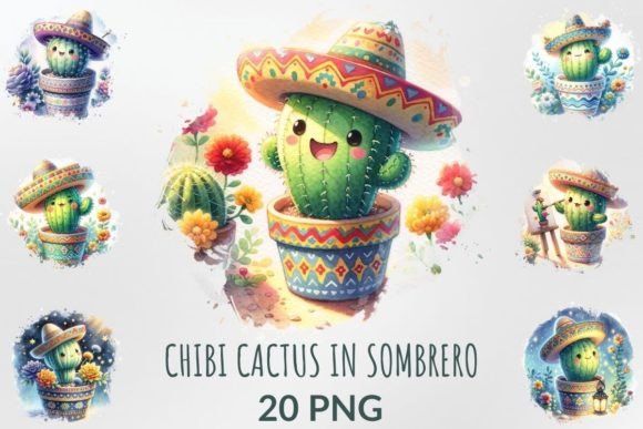 Cactus with a Sombrero: A Touch of Whimsy for Your Designs