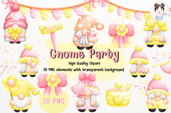 Celebrate with Style: Gnome Party Design Assets
