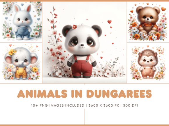 Charming Floral Dungarees PNG: A Designer's Toolkit