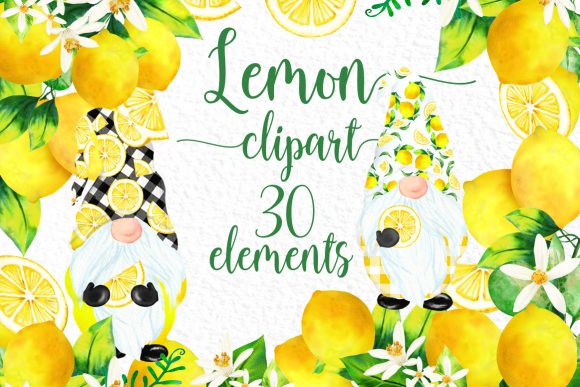 Enchanting Lemon Clipart Citrus Clipart Cute Gnomes