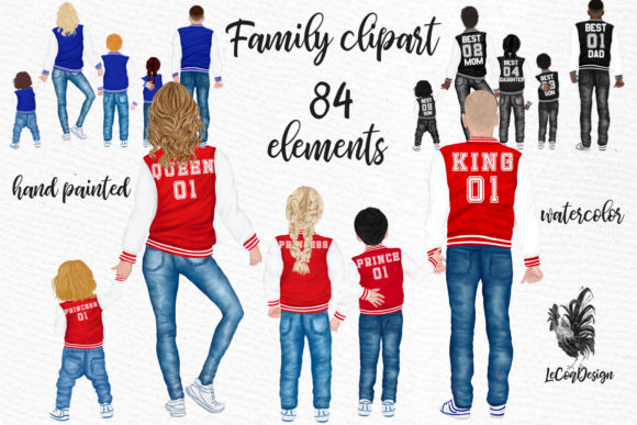 Family Clipart: Hand-Painted Watercolor Designs for Every Project