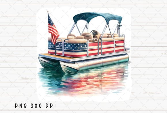 Pontoon Boat American Flag: A Digital Asset for Patriotic Design