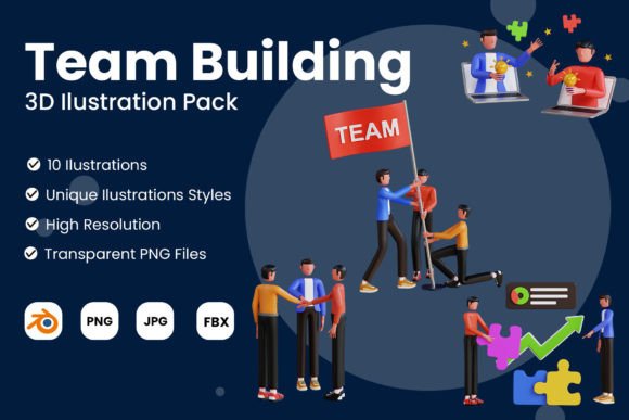 Unlock Cohesive Visuals with the 3D Team Building Pack