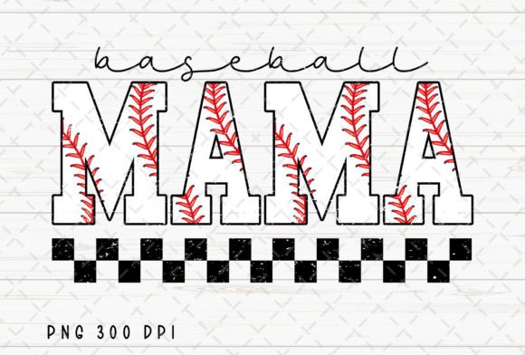 Varsity Baseball Mama Checkered PNG: A Designer's Asset