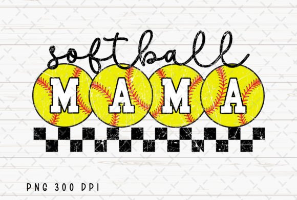 Varsity Font Softball Mama Checkered: Design Guide