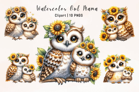 Watercolor Owl Mama Clip Art: A Designer’s Asset for Heartfelt Projects